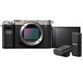 Sony Alpha 7C Spiegellose E-Mount Vollformat-Digitalkamera nur Body mit Sony ECM-W2BT Bluetooth-Mikrofon