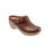 Wide Width Women's Marquette Mules by SoftWalk in Saddle (Size 7 W)