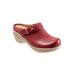 Wide Width Women's Marquette Mules by SoftWalk in Dark Red (Size 8 W)