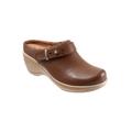 Wide Width Women's Marquette Mules by SoftWalk in Saddle (Size 8 1/2 W)