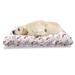 East Urban Home Ambesonne Modern Pet Bed, Shoes Heels Pattern w/ Orchid Flowers Petals & Hearts Design Image | 24 H x 39 W x 5 D in | Wayfair