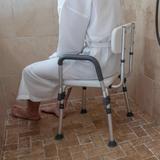 Flash Furniture Jane 300 Lb. Capacity Quick Release Back & Arm Shower Chair | 34.75 H x 20.75 W x 19.75 D in | Wayfair DC-HY3523L-NV-GG