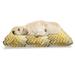 East Urban Home Ambesonne Chevron Pet Bed, Pattern w/ Zigzag Yellow Ombre Birthday Celebration Parties Gatherings, Size 24.0 H x 39.0 W x 5.0 D in