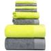 AllModern Doncia 8 Piece Towel Set Terry Cloth/100% Cotton in Gray/Green/Yellow | 30 W in | Wayfair 02F808066A9243A9B52B7626DEFBAE88