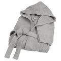 Bassetti Bathrobe with Hood for Men and Women Made in Italy 100% Cotton Ethylene Taupe - Beige - S