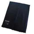 100% cashmere unisex woven scarf 160 x30 cm (Black)