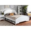Wildon Home® Woliung Low Profile Storage Platform Bed Metal in Brown/White | 43.6 H x 65.1 W x 81.1 D in | Wayfair C8D0F143421540039F239EC52C069B1F