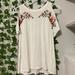 American Eagle Outfitters Tops | Ae Tank Top/Off The Shoulder Floral Detail Top! | Color: White | Size: M