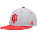 Men's adidas Gray Indiana Hoosiers On-Field Baseball Fitted Hat