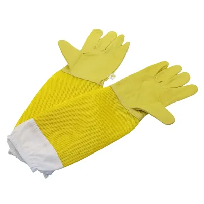 Gants d'apiculture en peau de mouton matériau respirant outils d'équation maille creuse