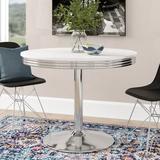 Latitude Run® Sherly Retro Dining Table Wood/Metal in Brown/Gray/White | 29.5 H x 39.4 W x 39.4 D in | Wayfair F1C9DCC54D334774999CED8B16F39CFD