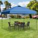Outsunny 10' x 10' Pop Up Canopy Tent, Instant Sun Shelter for Outdoor, Garden, Patio /Soft-top in Blue | 100.8 H x 117.6 W x 117.6 D in | Wayfair