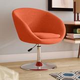 Barrel Chair - Orren Ellis Helmuth 26" Wide Swivel Barrel Chair, Wool in Orange | 34 H x 26 W x 24 D in | Wayfair ORNL2104 45243032