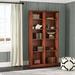 World Menagerie Didier Solid Wood Standard Bookcase Wood in Green/Black | 84 H x 45 W x 13.75 D in | Wayfair WLDM8173 40130929