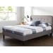 Wrought Studio™ Bierman Tufted Low Profile Platform Bed Upholstered/Polyester/Metal in Gray | 43.5 H x 62.8 W x 84.2 D in | Wayfair