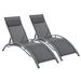 Arlmont & Co. Upshaw Outdoor Metal Chaise Lounge Metal in Gray | 35.8 H x 23 W x 72 D in | Wayfair 4B83AE6E95784C2E9259475F4276DB71