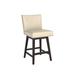 Alcott Hill® Ricka Swivel Bar & Counter Stool Wood/Upholstered in Gray/White | 37 H x 19 W x 21 D in | Wayfair 11EFE2AB4EA843B694E7D9AF038A6713
