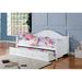Harriet Bee Rodiguez Twin Daybed w/ Trundle Wood in White | 39 H x 43 W x 81.5 D in | Wayfair 98B3EFB203D14451876381901CAB89FE