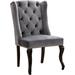 Willa Arlo™ Interiors Tauber Tufted Velvet Side Chair Upholstered/Velvet in Gray | 41 H x 23 W x 26 D in | Wayfair 69686743BF814F5587BA37FB57E2D999