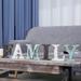 Gracie Oaks 6 Piece Wood Tabletop Family Letters Sign Set in Blue/Gray/White | 5.9 H x 4.7 W x 0.8 D in | Wayfair C9D1F1EC163E4A12B6883930F009F0D4