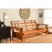 Wade Logan Flodin 82" Futon Frame Wood/Solid Wood in Brown | 33 H x 82 W x 37 D in | Wayfair 3F2664D4B2D64348B2A343689CF78DB5