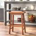 Beachcrest Home™ Kirkwood Solid Wood Counter & Bar Stool Wood in Brown | 24 H x 16.75 W x 9 D in | Wayfair E791E44126C242C0B0E5FD53E079B3E7