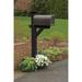 Charlton Home® Eggers 76.87" W x 78" H In-Ground Decorative Post Plastic in Black | 78 H x 76.87 W x 28 D in | Wayfair