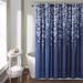 August Grove® Anatoli Floral Single Shower Curtain Polyester in Blue/Black | 72 H x 72 W in | Wayfair 849B78448CFB4B78B85751E9F80B8958