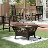 Union Rustic Kamarianna Steel Wood Burning Fire Pit Steel in Brown/Gray | 26 H x 32 W x 32 D in | Wayfair 6D76C9F7F88142EABE7A1C90A1BFD33F