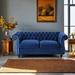 House of Hampton® Pasillas 61.7" Rolled Arm Modular Loveseat Velvet in Blue | 27.75 H x 61.75 W x 33.75 D in | Wayfair