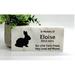 Trinx Becker Rabbit/Bunny Memorial Stone Stone in Gray | 4 H x 8 W x 0.25 D in | Wayfair 10298246ACC24E5BA8E64AFBF7A61721