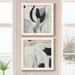 Ivy Bronx The Search I - 2 Piece Picture Frame Painting Print Set on Canvas Plastic in Black/Blue/Green | 17 H x 34 W x 1.5 D in | Wayfair