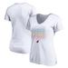 Women's Fanatics Branded White Miami Heat Team City Pride V-Neck T-Shirt