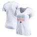 Women's Fanatics Branded White Golden State Warriors Team City Pride V-Neck T-Shirt