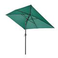 Green Bay 2x3m Patio Outdoor Umbrella Wind up Garden Parasol Sun Shade Aluminium Crank Tilt Mechanism (Green)