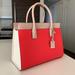 Kate Spade Bags | Kate Spade Medium Colorblock Saffiano Leather Tote | Color: Red/White | Size: 9.5"H X 13"W X 6"D