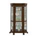 Lighted Curved Front 4 Shelf Curio Cabinet in Maple Brown - Home Meridian 102003