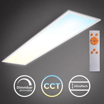 B.k.licht - led Panel 100x25 cm - 24W, 2600lm, dimmbar, Fernbedienung, cct, weiß Image