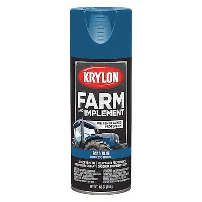 KRYLON K01936008 Spray Paint, Ford Blue, High-Gloss, Solvent, 12 oz