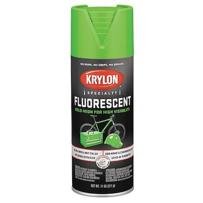 KRYLON K03106888 Spray Paint, Flourescent Green, Gloss, Solvent, 11 oz