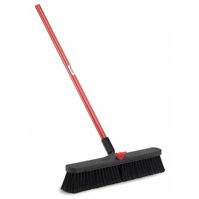 LIBMAN 800 18 in Sweep Face Smooth Surface Push Broom, 3 in Bristle, 60 in L