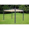 Pergola mt 3X4 con copertura a scorrimento nera ed ecru'