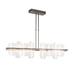 Hubbardton Forge Vitre 1 - Light Kitchen Island Linear LED Pendant Metal in Gray | 15.6 H x 51.9 W x 5.3 D in | Wayfair 139661-LED-STND-20-YR0708