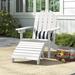 Sol 72 Outdoor™ Anette Adirondack Chair w/ Ottoman Plastic/Resin in White | 38.1 H x 35.4 W x 55 D in | Wayfair 498FE7BA4D004A4F9814384134DA294E