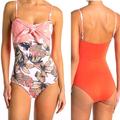 Anthropologie Swim | Hpnwt~ Maaji Sweet Orange Garden One-Piece | Color: Orange | Size: L