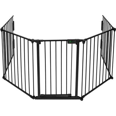 Kaminschutzgitter Metall, 5 Elemente inkl. Sicherheitstür, 300 x 75 cm - Vounot Image