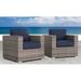 Sol 72 Outdoor™ Hulda Grade Club Fully Assembled Patio Chair w/ Sunbrella Cushions Wicker/Rattan in Gray | 26 H x 33 W x 33 D in | Wayfair