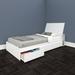 Mack & Milo™ Ralston Platform Bed w/ Drawers Wood in White | 38.5 H x 41.13 W x 76 D in | Wayfair 14A4EBBEFB9447D38BF7DDF50C90222F