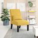 Slipper Chair - Ebern Designs Sashia 22.75" Wide Polyester Slipper Chair Polyester in Yellow | 36.5 H x 22.75 W x 31.75 D in | Wayfair