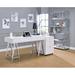 Orren Ellis Kaizyn 3 Piece Rectangular Writing Desk Office Set Wood/Metal in Brown/Gray | 32 H x 54 W x 22 D in | Wayfair